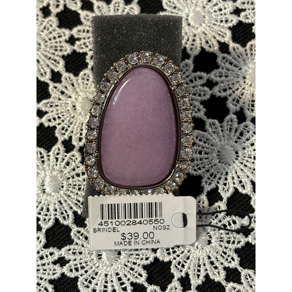 Chico's Large Statement Cocktail Ring Lavender Ja… - image 6